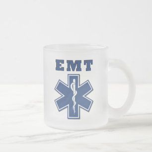 EMT-stjärna av liv Frostad Glasmugg