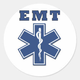 EMT-stjärna av liv Runt Klistermärke
