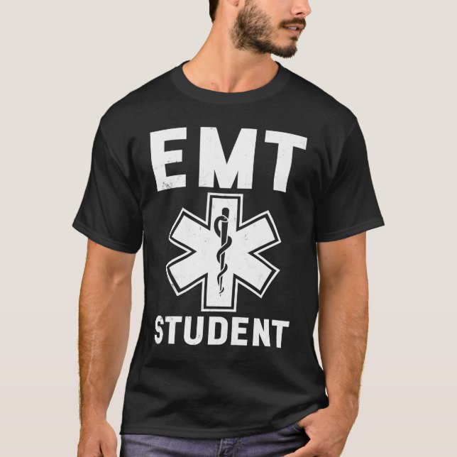 EMT Student Emergency Medical Technician Paramedic T Shirt (Framsida)