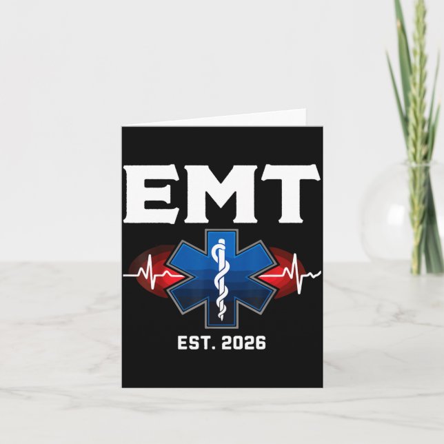 Emt Student Graduation Emt Est Design Kort (Framsida)