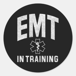 EMT Student i fortbildning Runt Klistermärke