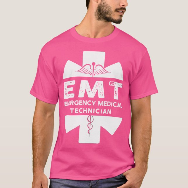 Emt Team Akut Medical Technician Doktor Ems P T Shirt (Framsida)