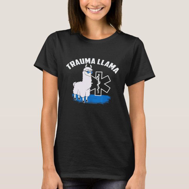 EMT Trauma Lama Kläder Trauma Lama  Idé T Shirt (Framsida)