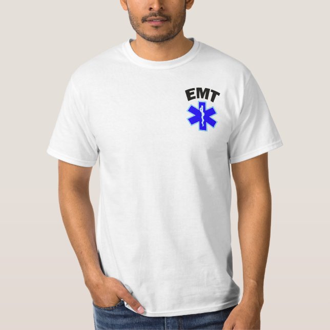 EMT värderar arbetsuppgiftskjortan T Shirt (Framsida)