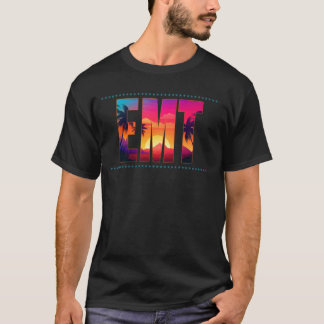 EMT yrkestitel Yrke Sunset Retro Manar Kvinnor T Shirt