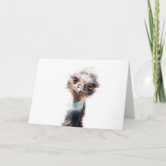 Emu Art Greeting Card Farmhouse Chicken Kort