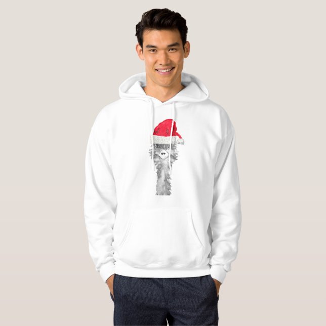 Emu Bird Funny Humor Ostrich Emo Animal Julafton S Hoodie (Hel framsida)