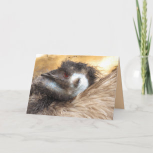 Emu Bird Greeting Card Kort
