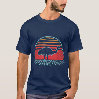 Emu Bird Rhea Retro Vintage, 80:e Stil Gift T Shirt
