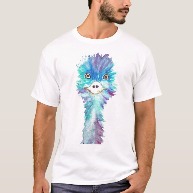 Emu Birds Funny Humor Ostrich Emo Animal T-Shirt (Framsida)