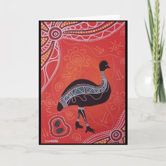 Emu Dreaming Card med Dreamtime-artikel Kort (Framsida)
