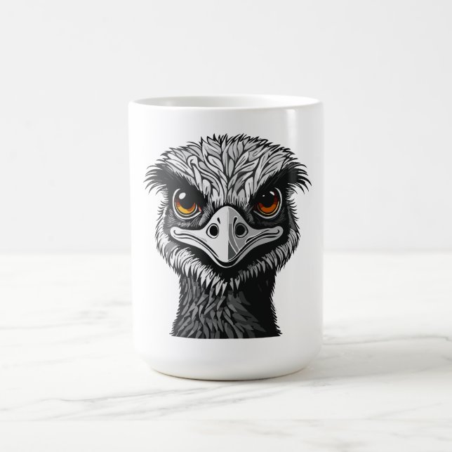 Emu fågel huvud kaffemugg (Center)