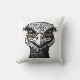 Emu fågel huvud kudde
