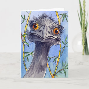 Emu-hälsningskort, bara för roligten av det. kort