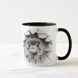 EMU inuti en sprucken vägg Mugg