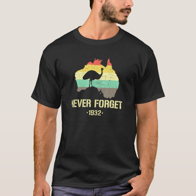 Emu Krig 1932 Australiens historia T Shirt (Framsida)