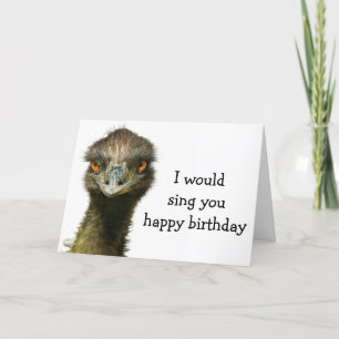 Emu No Songbird Birthday Kort