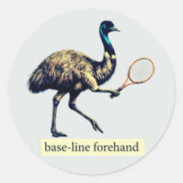 Emu Tennisspelare - Forehand från baslinjen Runt Klistermärke