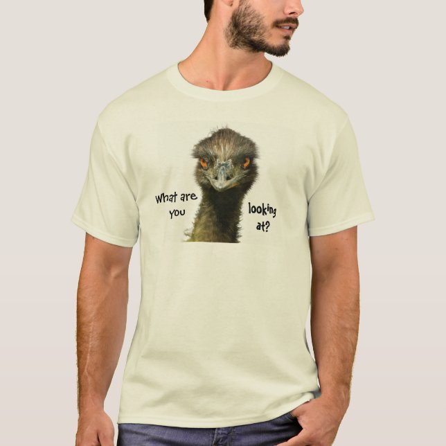 Emu vem du tittar? t-shirt (Framsida)