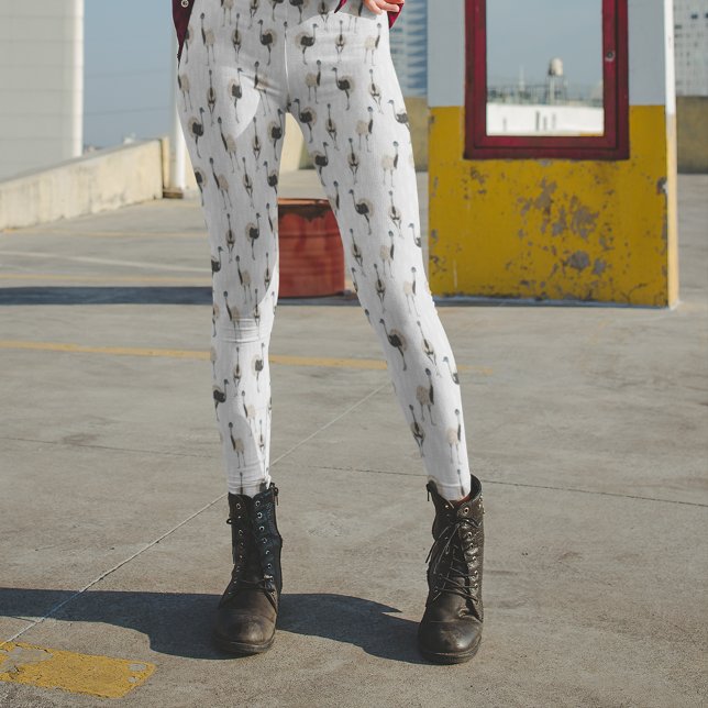 Emus Bird Älskare Patterned Leggings (Skapare uppladdad)