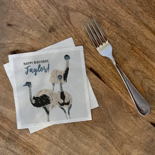 Emus Bird Älskare Personlig Party Pappersservett