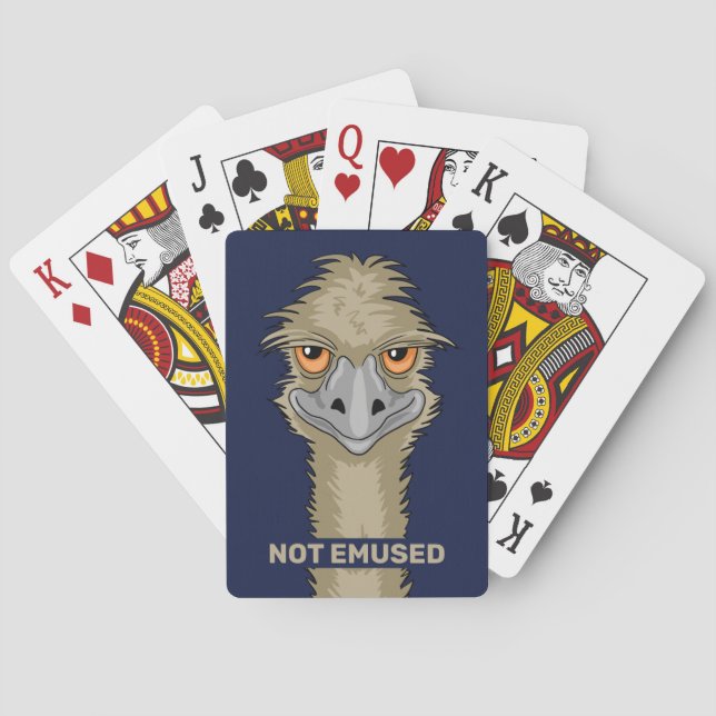 Emused Funny Emu Pun Casinokort (Baksidan)