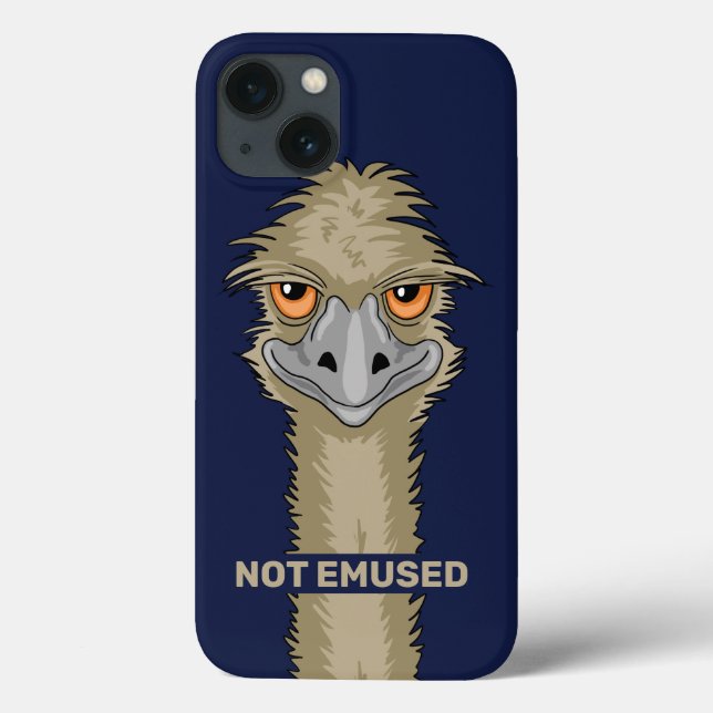 Emused Funny Emu Pun Indigo Blue (Baksida)