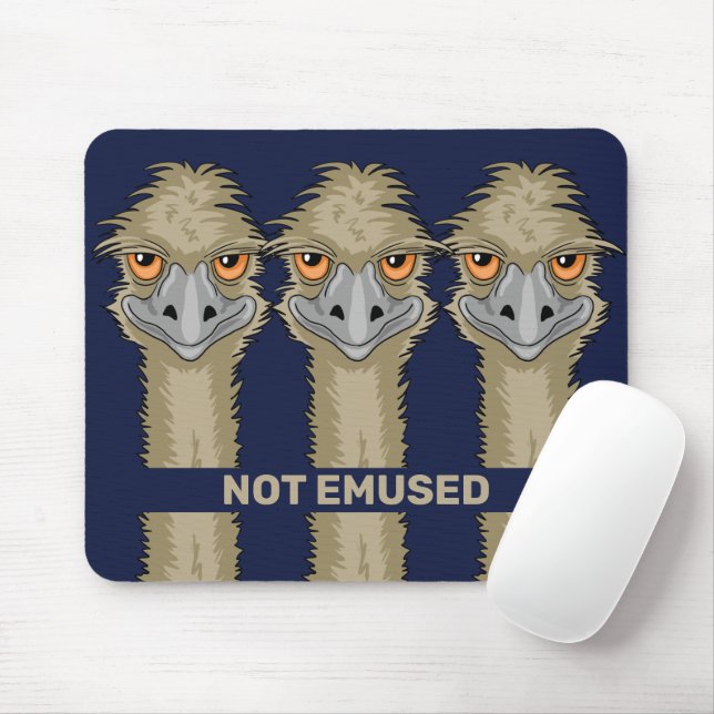 Emused Funny Emu Pun Musmatta (Med mus)