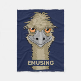 Emusing Funny Emu Pun Fleecefilt