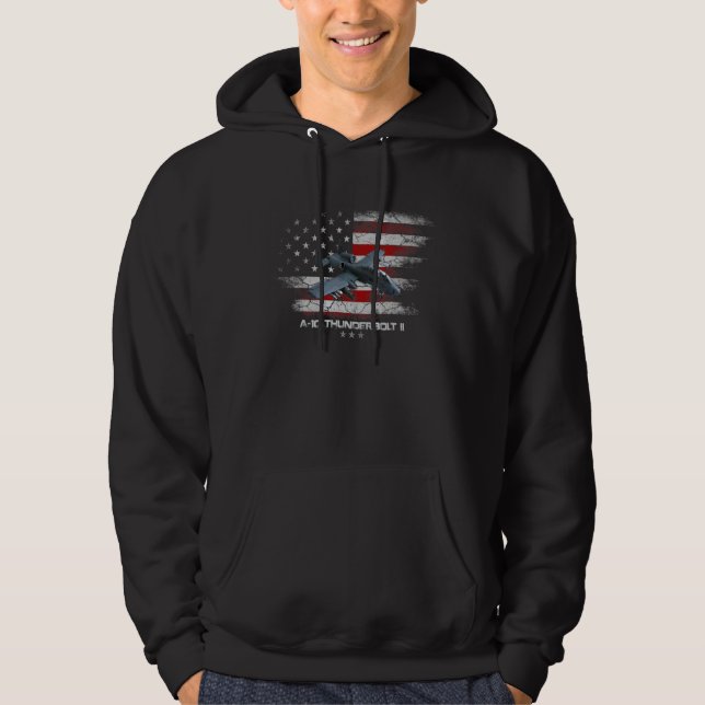 En 10 Thunderbolt stridsflygplanspilot Veteran A 1 Hoodie (Framsida)