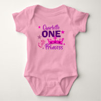 En 1st födelsedag personlig för gullig Princess