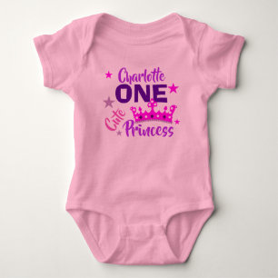 En 1st födelsedag personlig för gullig Princess Tee