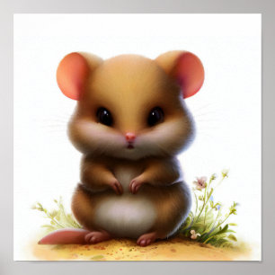 En 3D-vattenfärgsbild av en ung Dormus Poster