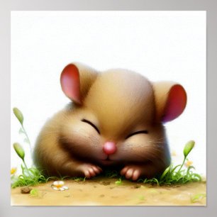 En 3D-vattenfärgsbild av en ung Dormus Poster