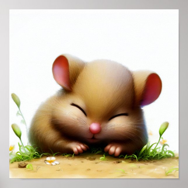 En 3D-vattenfärgsbild av en ung Dormus Poster (Framsidan)