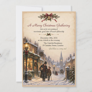En A Christmas Carol-inspirerad julinbjudan Inbjudningar