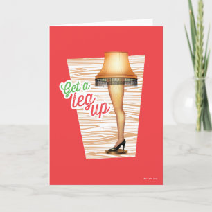 En A Christmas Story-lampa Få ett ben på Helgkort