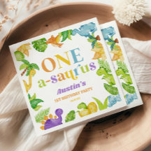 En A-Saurus Dinosaur första Födelsedagsfesten