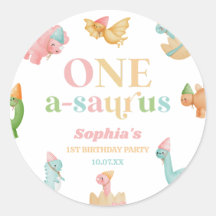 En A-Saurus Dinosaur första Födelsedagsfesten