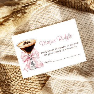 En A Tini One Martini Rosa Blöja Lotteri Baby Show Tilläggskort