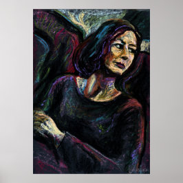 En absolut främling - en pastellsmärtsam olja poster