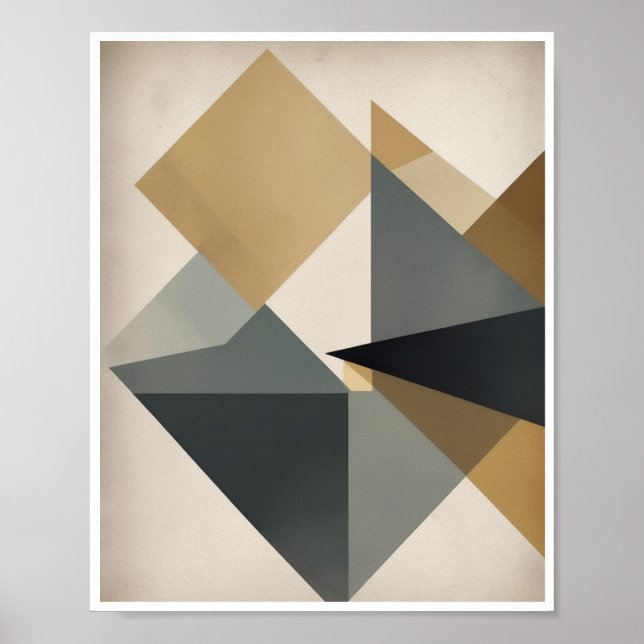 En Abstrakt Art Wall Poster ljus och skugga (Framsidan)