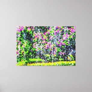 En Abstrakt för Blommigt av Lilacs och Vatten Canvastryck