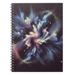 En abstrakt galaxisk design som fångar mysteriet m anteckningsbok