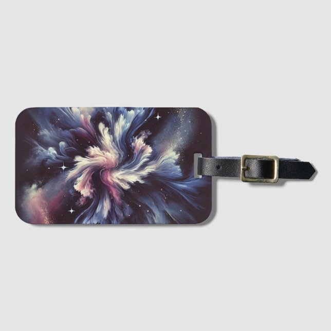 En abstrakt galaxisk design som fångar mysteriet m bagagebricka (Framsida horisontal)