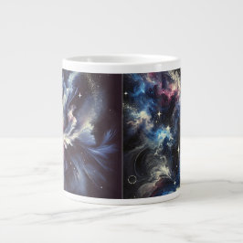 En abstrakt galaxisk design som fångar mysteriet m jumbo mugg