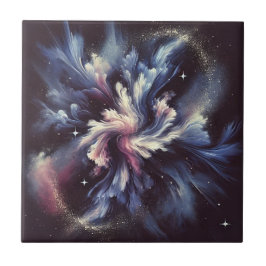 En abstrakt galaxisk design som fångar mysteriet m kakelplatta