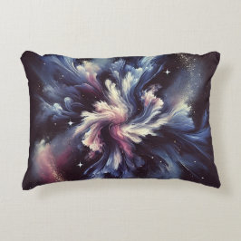 En abstrakt galaxisk design som fångar mysteriet m prydnadskudde