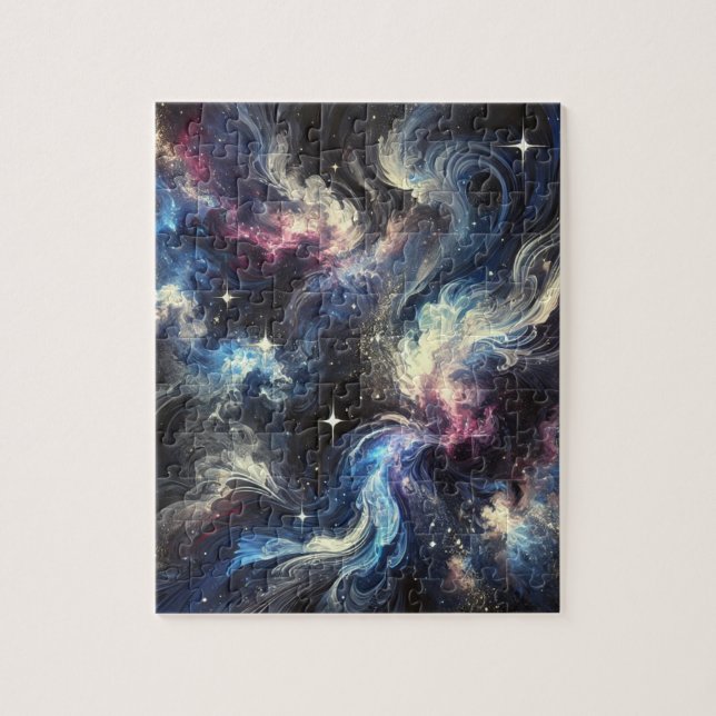 En abstrakt galaxisk design som fångar mysteriet m pussel (Vertikal)