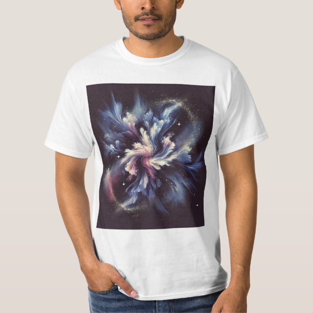 En abstrakt galaxisk design som fångar mysteriet m t shirt (Framsida)